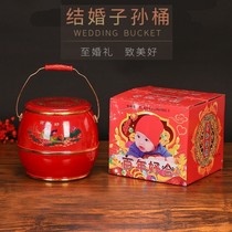 Wedding supplies children and grandchildren Red large plastic toilets grandchildren bats a hundred years of marriage grandchildren buckets