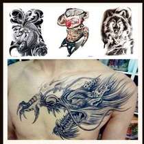 Faucet plus half-arm multiple sets of optional water tattoo stickers Shawl dragon over-the-shoulder dragon chest tattoo stickers Big picture male  