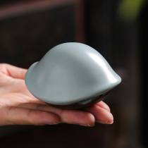 Lixia ceramic Ru kiln rich armor World Open film can raise small turtle shell tea play tea pet ornaments tea tea set accessories