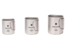 Japan snow peak outdoor camping double cup pure titanium cup folding color water cup coffee cup 450ML