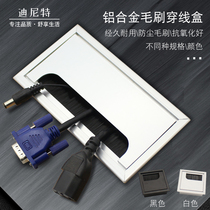 Computer office desktop threading box hole cover over the line box Metal aluminum alloy desk outlet trace hole cover square