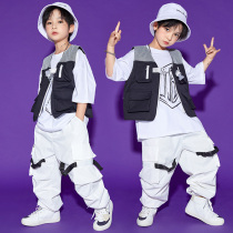 Children hip hop loose street dance out of suit boy suit girl hiphop function Machia performance Chaumen summer