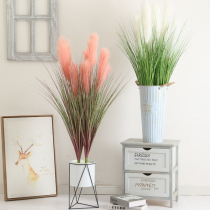 Nordic reed grass simulation flower fake flower living room floor window ornaments big bunch Net Red Dog tail grass dry flower decoration