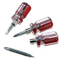 Transparent crystal handle mini screwdriver cross with double screwdriver ultra short screwdriver screwdriver small Rob head
