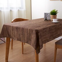 Wood grain tablecloth imitation log waterproof oil retro desk ins imitation solid wood pattern coffee table simple creative log wind