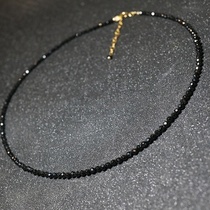Necklace Black Spinel Short Chain Necklace Female Clavicle Chain Choker Necklace Collar Collar Trinkets
