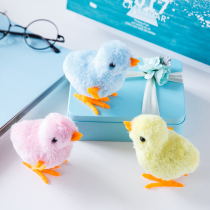 Childrens plush chicken clockwork toy tin frog jumping frog top bounce small animal 80 after nostalgia