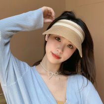 Womens hat 2021 new style This years popular hat visor Hair card type big head circumference net red empty top hat