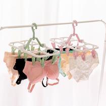 Sunning sock artifact multifunctional household clothes clip clothespin windproof foldable plastic drying rack drying hanger