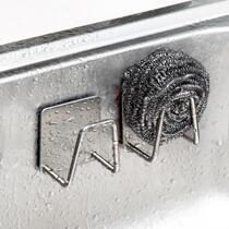 Stainless steel wall-mounted paste sponge drain rack Kitchen rag storage rack Sink pool wire ball rack