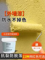 Exterior wall paint waterproof sunscreen latex paint cement wall self-brush paint household color outdoor paint outdoor White