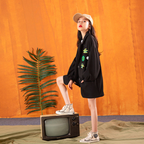 Yuxing Yu Yan girl suit jacket 2021 spring and autumn clothes New style girl black design sense small suit tide
