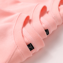 Gentle wind Cherry pollen sweater heavy weight 340g cotton light powder inverted triangle terry cloth long sleeve shirt men and women spring and autumn