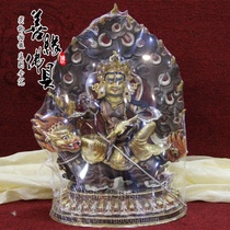 Tibetan Buddhism imported Nepal high-grade copper gilt Buddha statue treasure Tianwang protector statue height 40cm
