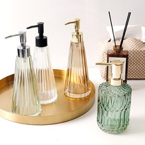 Nordic light luxury glass emulsion bottle Press hand sanitizer shampoo shower gel bottle bottle hotel milk bottle