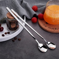 304 stainless steel long handle mixing spoon Small spoon seasoning coffee spoon Extended creative ice spoon Dessert honey spoon
