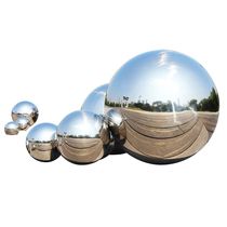  304 stainless steel round ball staircase decorative ball Stainless steel ball mirror bright stainless steel hollow ball float decoration