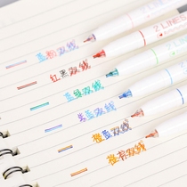 Hook line pen Three-dimensional marker pen Dream hand account pen Painting color student double line pen Cute creative fluorescent diy