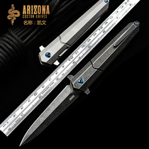 With the Wind as the tool defense Damascus steel folding knife blade of outdoor knife sharp high hardness Saber