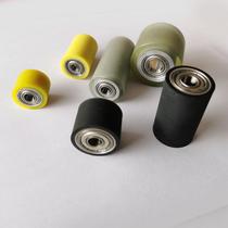 Adhesive screw silent groove plastic coated wheel belt guide wheel rubber wheel guide wheel roller polyurethane rubber coated bearing