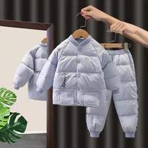 2021 new childrens down jacket suit boys and girls warm clothes small and medium baby thickened liner two tide clothes