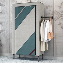Reinforced small single person simple wardrobe Non-woven thickened thickened canvas art assembly folding bedroom cloth cabinet student