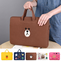 Cartoon computer bag female portable cute Lenovo 15 6 Dell 14 HP Huawei macbook13 3 inch air notebook liner hipster ins Apple tablet pro9