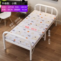 Folding bed single bed lunch rest bed household wooden bed office lunch bed double simple bed portable invisible bed