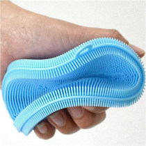 Silicone brush dishwashing cloth absorbent thickened dishwashing dish non-stick brush kitchen decontamination household scrub sponge
