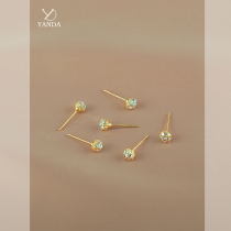 Yan Jing Silver Needle Raising Ear Holes Earrings 2021 New Temperament Shining Delicate Earrings Sleeping Without Earrings