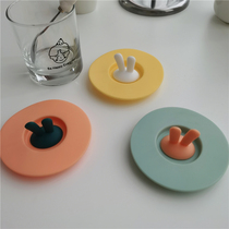 Cute universal cup lid round glass ceramic mug lid silicone lid dust insulation simple hipster