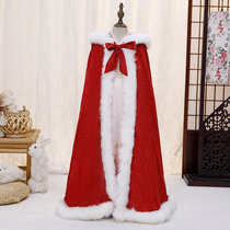 Childrens cloak cloak autumn and winter out baby cloak Christmas Halloween shawl Chinese style costume Hanfu