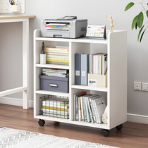 Office shelf floor desk edge mobile bookcase with wheel printer File desk Lower holding shelf Small