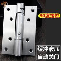 Top-solid hardware invisible door hinge Automatic door closure buffer hydraulic damping spring Self-closed hinges regardless of left or right