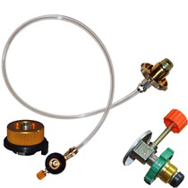 Outdoor stove pipe-type long gas tank flat gas tank inflatable valve inflatable conversion head liquefied gas connected gas bottle