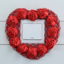 Switch Sleeve Cloth Art Lace Switch Patch Wall Patch Socket Dust Protection Protective Sheath Home Wedding Light Switch Hood Subdecoration