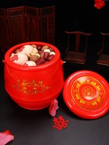 (Son Sun Bao Bucket) Wedding Supplies Wedding Sun Bucket Bride Dowry Piece Plastic Bucket Plastic Bucket
