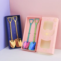 Spoon cute girl heart coffee short handle pure copper household cup small spoon single beautiful exquisite net red