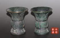 Bronze ware downcast cast bronze pen holder Eye Wenzun import Xiaolin Xiaolins work