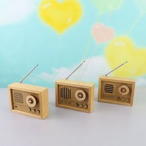 Beech radio modeling music box Creative features Decorative art crafts Home music box