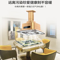 Chess and card room mahjong machine Tea House exhaust electric suction top smoke exhaust tea house air purifier filter element smoking light