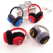 A Childrens earmuffs winter cute cartoon superman spider-man plush warm ear bag student ear cover boy ear