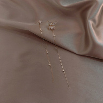 A S925 silver needle two wear butterfly earrings 2021 new female temperament long tassel earrings earrings earrings