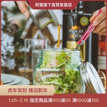 Split salad Cup eco-friendly glass light food salad jar fitness meal bento lunch box lunch jar) Spain VSM