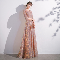 Temperament Big Choir Performance Womens Dress Student Fairy Costume Conductor Evening Dress Adult Choir Long