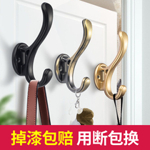 Hanging clothes hook in door Xuanguan Shoe cabinet wardrobe clothes hangers wall-mounted wall metal clothing cap hook single free of punch
