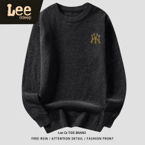 Lee Ddeep knitted sweater men autumn and winter harbor style trend embroidery slim round neck high end mens coat