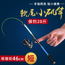 Soft-tailed small rock rod fishing rod sensitive raft Rod carbon super hard ultra-light ultra-fine short rod fishing rod throwing Rod Bare