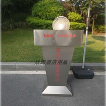 Stainless steel podium welcome Taiwan fitness coach duty station property registration desk security station