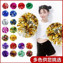 June 1 Childrens Day dance performance big flower ball dojo Primary school cheerleading Lara exercise hand to take the flower bracelet